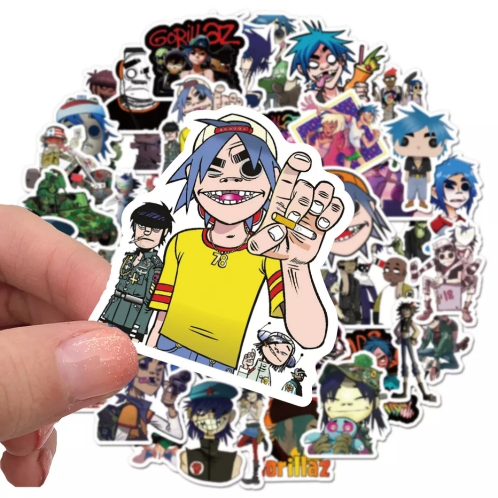 Set Of 50 Gorrillaz Stickers, Cartoon Rock Hip Hop Band, Skateboard, Laptop